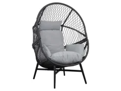ebuy24 Rosario Sessel mit Sitzkissen Garten Schwarz* Clearance