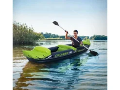 Aufblasbares Kajak Cruiser X1 2 Personen 318x80x55 cm Grün/Weiß/Blau*ECD Germany Clearance
