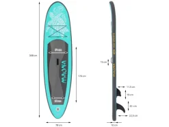 Aufblasbares Stand Up Paddle Board Maona 308 x 78 x 10 cm Türkis PVC*ECD Germany Online