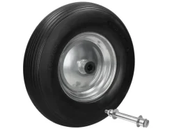 2Er Set Schubkarrenrad PU Vollgummi mit Achse 4,80-4,00-8 390mm*ECD Germany Sale