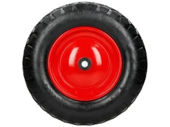 ECD Germany Streuwagen|4Er Set Schubkarrenrad Luftbereift mit Achse 4,80-4,00-8 390 mm