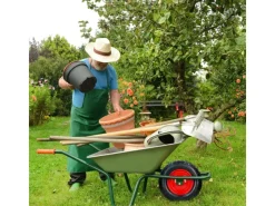 ECD Germany Streuwagen|4Er Set Schubkarrenrad Luftbereift mit Achse 4,80-4,00-8 390 mm