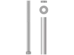 2Er Set Universal Achse für Schubkarrenrad 10,5x105mm Stahl Verzinkt*ECD Germany Hot