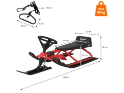 Lenkschlitten in für Kinder ab 5 Jahre bis 90 kg 119x38x50 cm*ECD Germany New