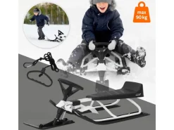 ECD Germany Outdoor-Spielzeug|Lenkschlitten in für Kinder ab 5 Jahre bis 90 kg 119x38x50 cm