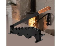 Manueller Holzspalter Gusseisen Schwarz Wandmontage mit Holzgriff*ECD Germany Online