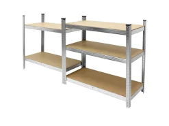 ECD Germany Weitere Ordnungssysteme Für Den Garten|Werkstattregal 200x100x50 cm Verzinkt bis 750 kg 5 MDF-Platten