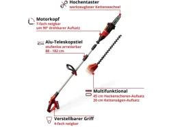 Einhell Gartenscheren|Kettensägen|Akku-Hochentaster und Heckenschere GE-HC 18 Li T Kit inkl.Power X-Change