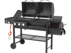 EL Fuego Smoker|Kombigrills|Gas-Kohle-Kombigrill 3in1 Sierra 3 Brenner und Seitenbrenner Schwarz