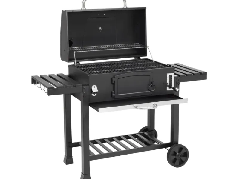 Holzkohlegrill Smoker Ontario XXL Schwarz*EL Fuego Best