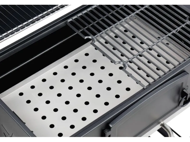 Holzkohlegrill Smoker Ontario XXL Schwarz*EL Fuego Best