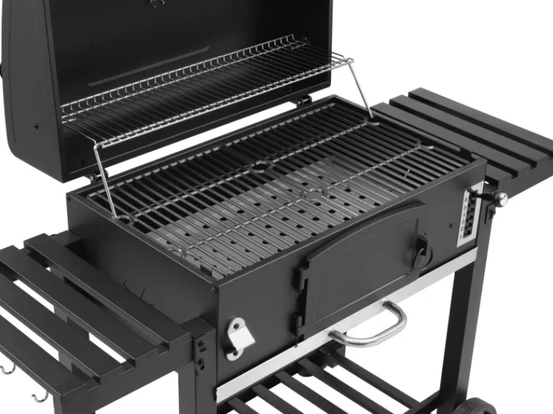 Holzkohlegrill Smoker Ontario XXL Schwarz*EL Fuego Best