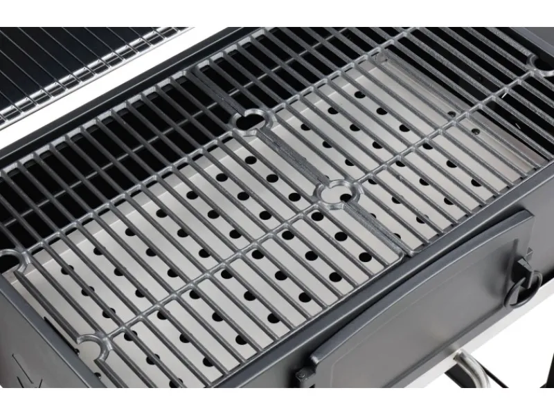 Holzkohlegrill Smoker Ontario XXL Schwarz*EL Fuego Best