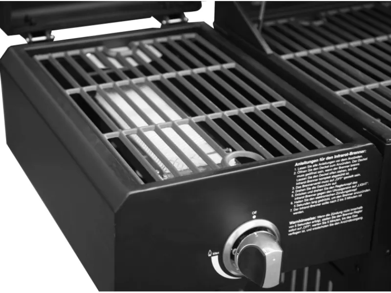 Kombigrill Arizona 3 Brenner und Seitenbrenner Schwarz*EL Fuego Best