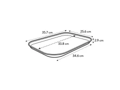 Anzucht Untersetzer Green Basics M 36 cm x 25,6 cm x 2 cm Grün*Elho New