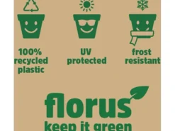 Geländertopf Vibia Campana Flower Twin 21 cm x 38 cm x 26,5 cm Pistaziengrü*Elho Clearance