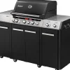 Enders Gasgrills|Gasgrill Uniq Pro 3 IK Kitchen Cruster 120 cm x 147 cm Schwarz-Edelstahl