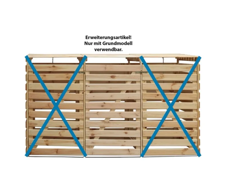 Erweiterung Mülltonnenbox Vario V*Promadino Discount