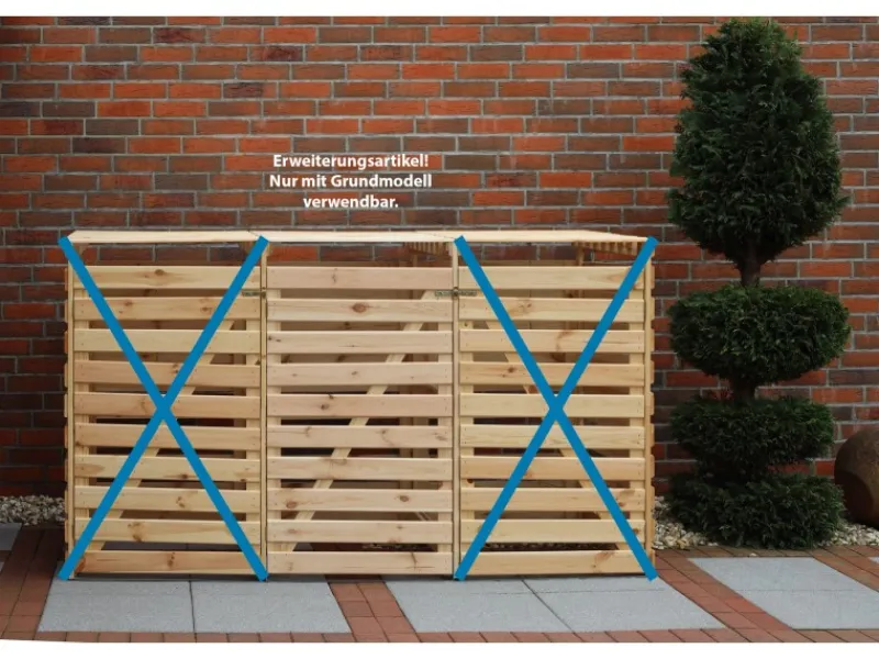 Erweiterung Mülltonnenbox Vario V*Promadino Discount