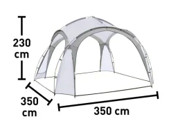 Eventzelt Eldora Hellgrau 3,5 m x 3,5 m x 2,3 m* New