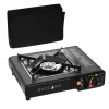 EVOCAMP Campingzubehör|Camping Gaskocher 1-Flammig mit Feuerfester Unterlage und Tragekoffer Outdoor