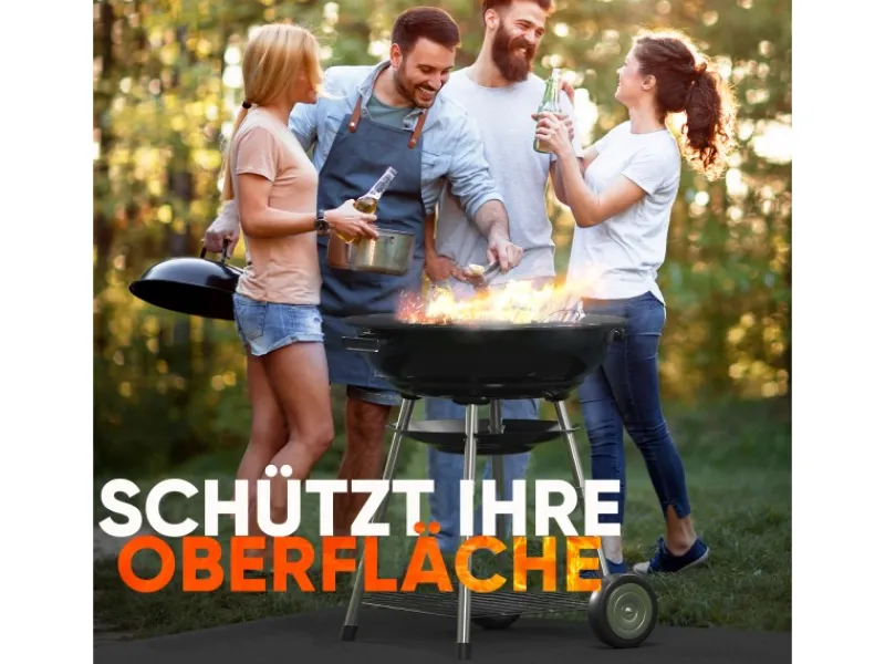 Feuerfeste Unterlage 40 x 32 cm bis zu 982 °C für Grill Nicht Brennbar Brandschutz*EVOCAMP New