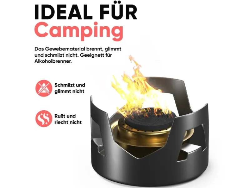 Feuerfeste Unterlage 40 x 32 cm bis zu 982 °C für Grill Nicht Brennbar Brandschutz*EVOCAMP New