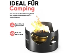 EVOCAMP Grillzubehör|Feuerschalen|Feuerfeste Unterlage 50 x 50 cm bis zu 982 °C für Grill Nicht Brennbar Brandschutz