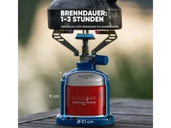 EVOCAMP Campingzubehör|Gaskartusche 6 Stück Butan Propan 190g Stechkartusche Typ 200 EN417 mit Sicherheitsventil für Gaskocher