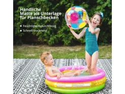 Outdoor-Teppich 250 x 400 cm Wetterfest Picknickdecke Kunststofffasern*EVOCAMP Best