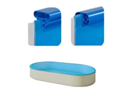 Evolution Poolfolie Oval Blau 703x420x150cm 0,8mm Einhängebiese Austauschfolie Innenhülle* New