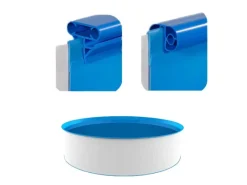 Evolution Poolfolie Rund Grau 350x120cm 0,8mm Einhängebiese Austauschfolie Innenhülle* Outlet