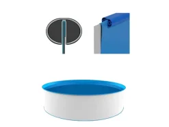 Evolution Poolfolie Rund Blau 350x90cm 0,4mm Überlappend Austauschfolie Innenhülle* Sale