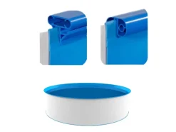 Pooltechnik|Evolution Poolfolie Rund Grau 400x120cm 0,4mm Einhängebiese Austauschfolie Innenhülle