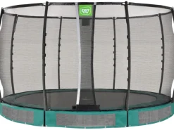 Exit Toys Trampoline|EXIT Allure Premium Bodentrampolin Ø 366 cm Grün