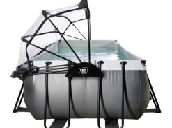 Exit Toys Pool Abdeckung|Aufstellpools|Exit Black Leather Pool Schwarz 540x250x100 cm Sandfilterp., Abdeckung, Wärmep.