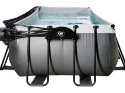Exit Toys Pool Abdeckung|Aufstellpools|Exit Black Leather Pool Schwarz 540x250x100 cm Sandfilterp., Abdeckung, Wärmep.
