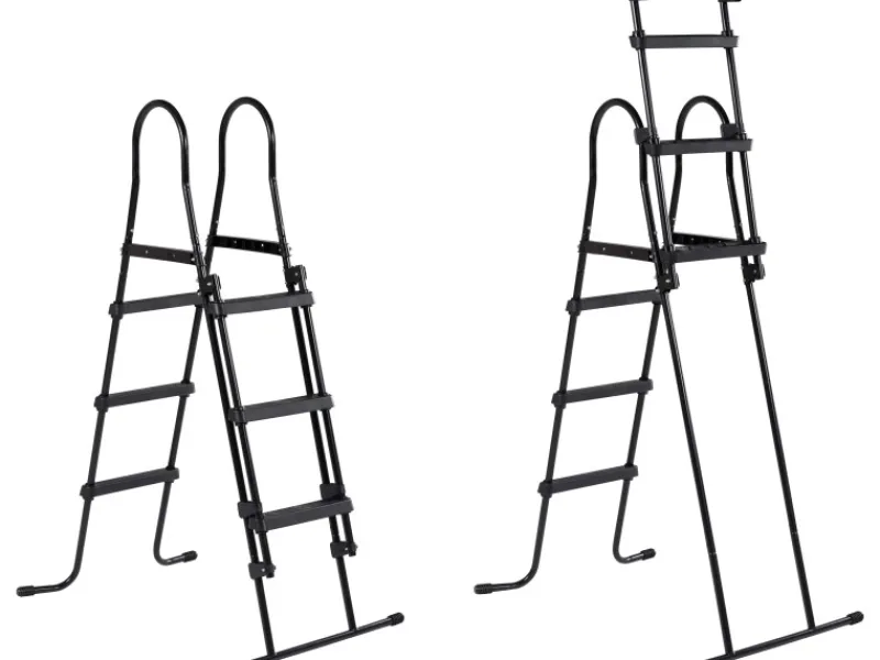 Exit Toys Pool Abdeckung|Aufstellpools|Exit Black Leather Pool Schwarz 540x250x100 cm Sandfilterp., Abdeckung, Wärmep.