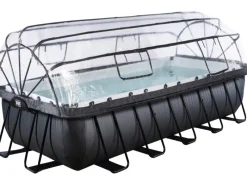 Exit Black Leather Pool Schwarz 540x250x122 cm Sandfilterp., Abdeckung, Wärmep.*Exit Toys Sale