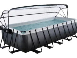 Exit Black Leather Pool Schwarz 540x250x122 cm Sandfilterp., Abdeckung, Wärmep.*Exit Toys Sale