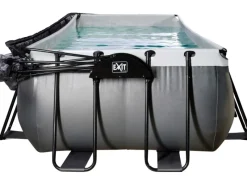 Exit Black Leather Pool Schwarz 540x250x122 cm Sandfilterp., Abdeckung, Wärmep.*Exit Toys Sale