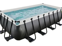 Exit Black Leather Pool Schwarz 400 x 200x 100 cm m. Filterpumpe*Exit Toys
