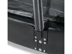 Exit Toys Trampoline|EXIT Dynamic Ebenerdiges Trampolin 244 cm x 427 cm mit Sicherheitsnetz Schwarz