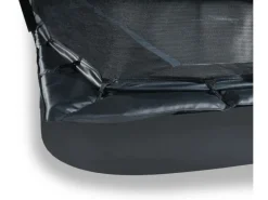 Exit Toys Trampoline|EXIT Dynamic Ebenerdiges Trampolin 244 cm x 427 cm mit Sicherheitsnetz Schwarz