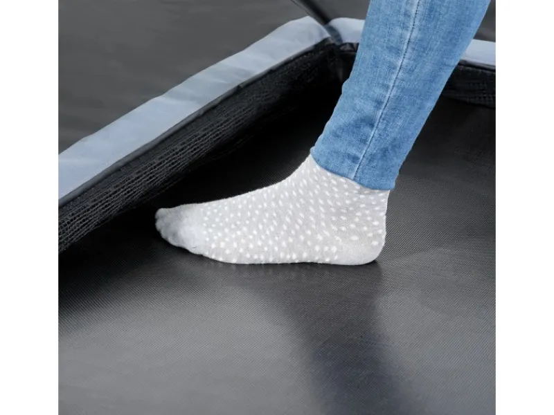 Exit Toys Trampoline|EXIT Dynamic Ebenerdiges Trampolin 244 cm x 427 cm mit Sicherheitsnetz Schwarz