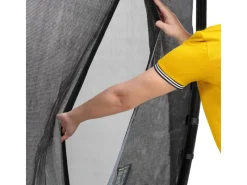Exit Toys Trampoline|EXIT Dynamic Ebenerdiges Trampolin 305 cm x 519 cm mit Sicherheitsnetz Schwarz