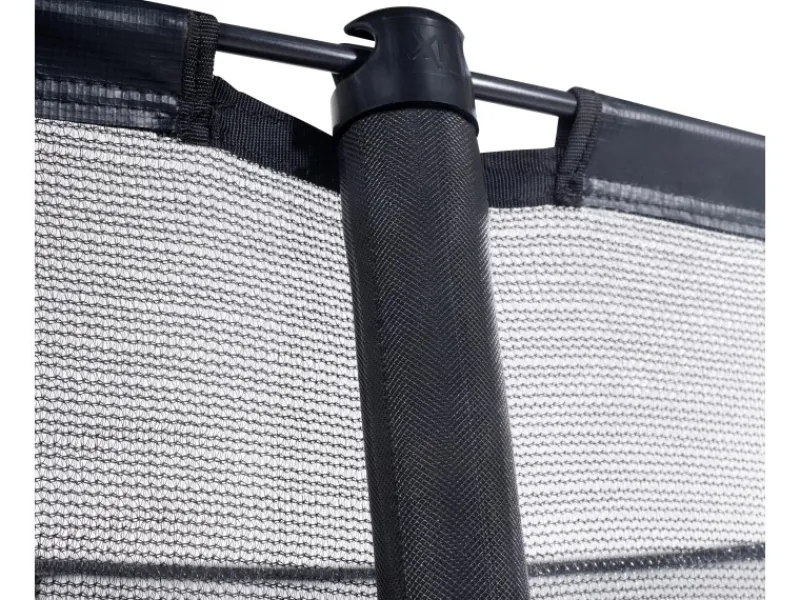 Exit Toys Trampoline|EXIT Dynamic Ebenerdiges Trampolin 305 cm x 519 cm mit Sicherheitsnetz Schwarz