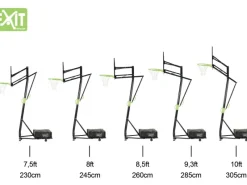 Exit Toys Sportgeräte|Gartenspielgeräte|EXIT Galaxy versetzbarer Basketballkorb auf Rädern - grün/schwarz