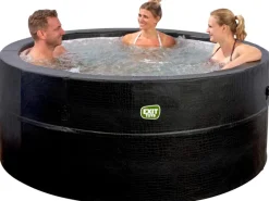 Exit Toys Outdoor Whirlpools|EXIT Leather Premium Whirlpool Schwarz für 4 Personen
