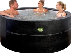 Exit Toys Outdoor Whirlpools|EXIT Leather Premium Whirlpool Schwarz für 4 Personen